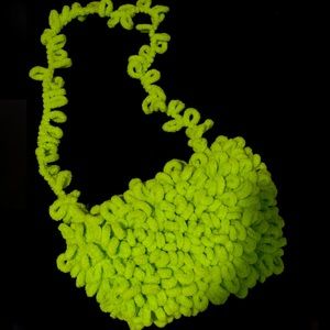 lime green coral bag